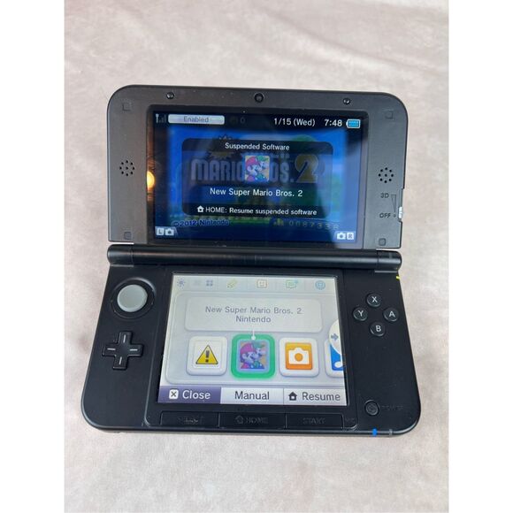 Nintendo 3DS XL + Super Mario Bros 2 480p Video Game Handheld System Red - Picture 8 of 14